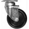 RUEDA DE GOMA DURA BASE CUADRADA GIRATORIA 50x22 mm 30 kgs  "FMT"