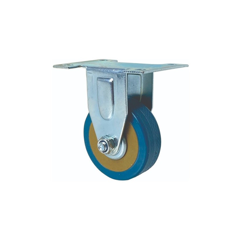 RUEDA BASE FIJA POLIURETANO PVC 100x27 mm 80 kgs  "FMT"