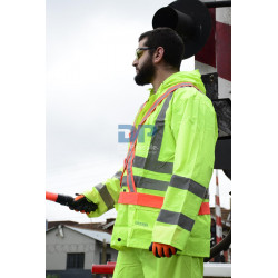 "DE PASCALE" TRAJE FLUOR PREMIUM P/LLUVIA C/REFLEC T: L