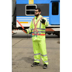 "DE PASCALE" TRAJE FLUOR PREMIUM P/LLUVIA C/REFLEC T: L