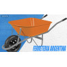 CARRETILLA PLASTICA 55lts. RUEDA NEUMATICA NARANJA  "TRAMONTINA"