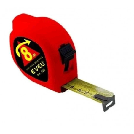 CINTA METRICA RETROBLOK 25MM X 8MT -EVEL-