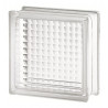 LADRILLO VIDRIO INCOLORO 19X19X8  BASTON CRUZADO FINO -VITROBLOCK-