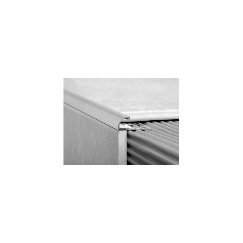 ATRIM ALUMINIO - GUARDACANTOS BULLNOSE 10mm x 2.5mt - BLANCO