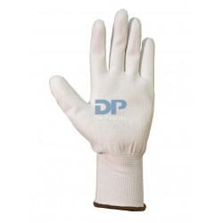 "DE PASCALE" GUANTE TEJIDO RECUBIERTO PU BLANCO T8