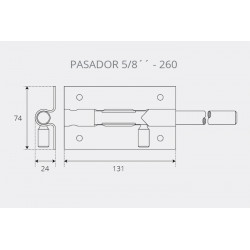 PASADOR 5/8X160mm  -DUCASSE-